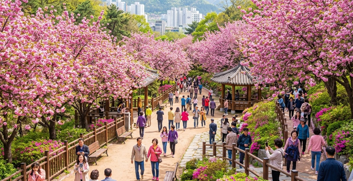대구 월곡역사공원 겹벚꽃