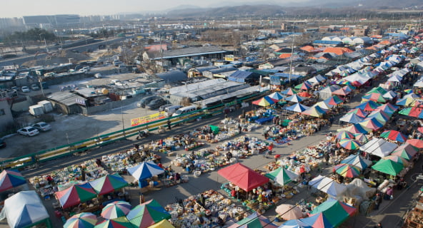 지역 시장의 모습